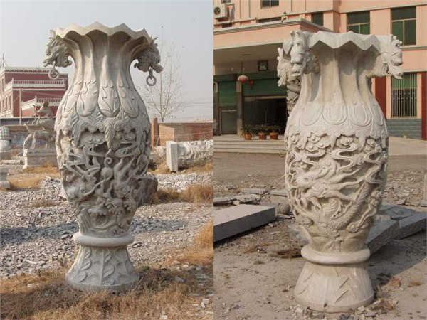供应国务院津贴工艺师手工石雕宝瓶