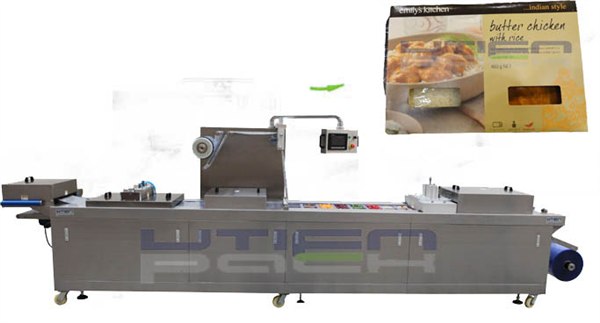 供应蔬菜方便米饭全自动热成型气调包装机DZL-420Y
