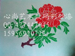 南昌数码彩砂墙画 彩砂涂料