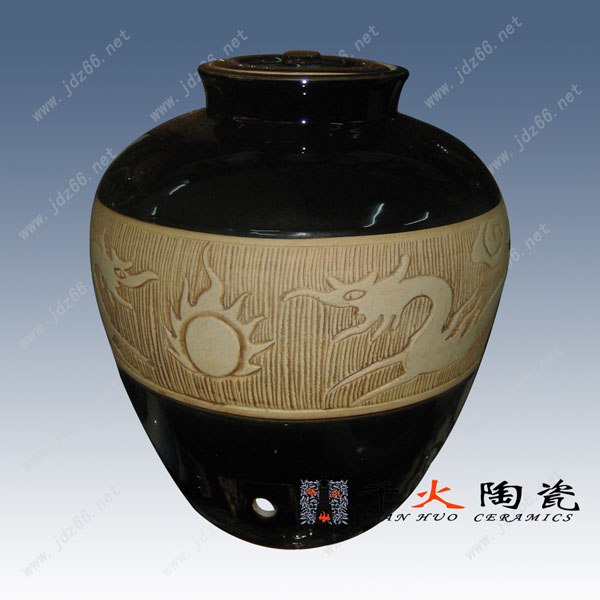 供应100斤瓷器酒坛景德镇酒坛厂家