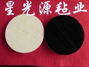 供应细白毛毡轮 高密度羊毛抛光材料 抛光机用羊毛轮找星光源毡业