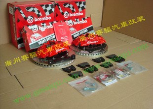 供应超高性能原装进口意大利BREMBO超强8活塞 GT版刹车套装