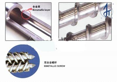 螺杆料筒生产厂家,東芝100T雙合金炮筒螺杆