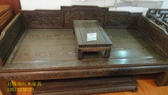 2012年红木家具特价批发销售 花梨雕花罗汉床3500元 君缘阁
