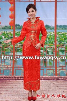 红颜佳人新娘套装T210批发零售 福建红色新娘装批发零售