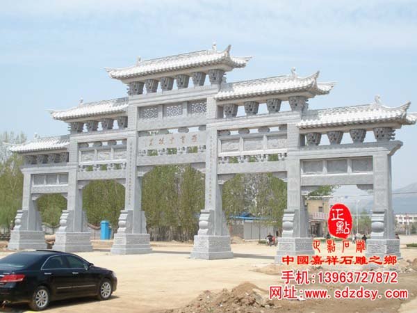 供应牌坊石牌坊石雕牌坊牌坊雕刻青石牌坊
