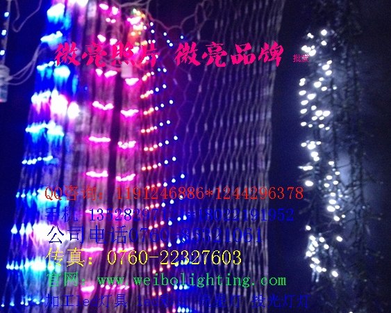 供应LED网灯亮化公园蓝白相间网灯防寒