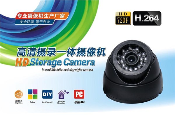 720P百万像素高清插卡摄像机H.264