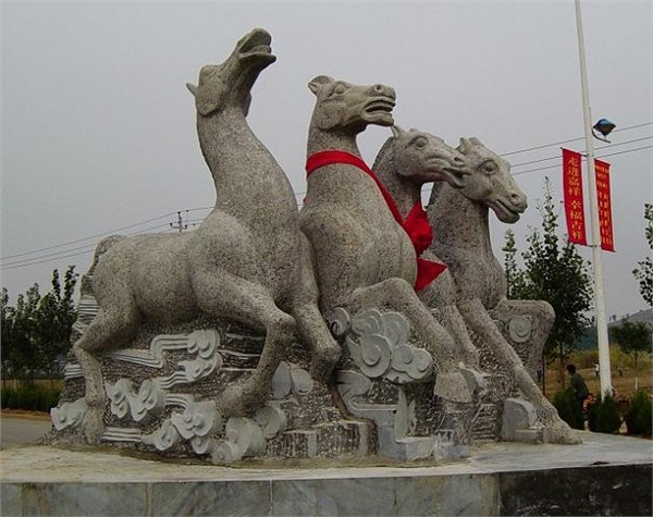 供应中央美院工艺师石雕马