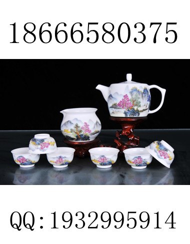供应高档手绘青花茶具厂家