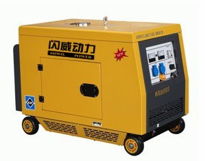 闪威5KW电启动单三相静音发电机