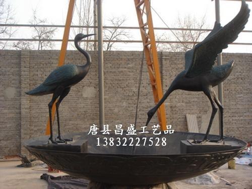 铜雕鹤登龟，2米铜雕鹤登龟，铜雕鹤登龟铸造，昌盛铜雕