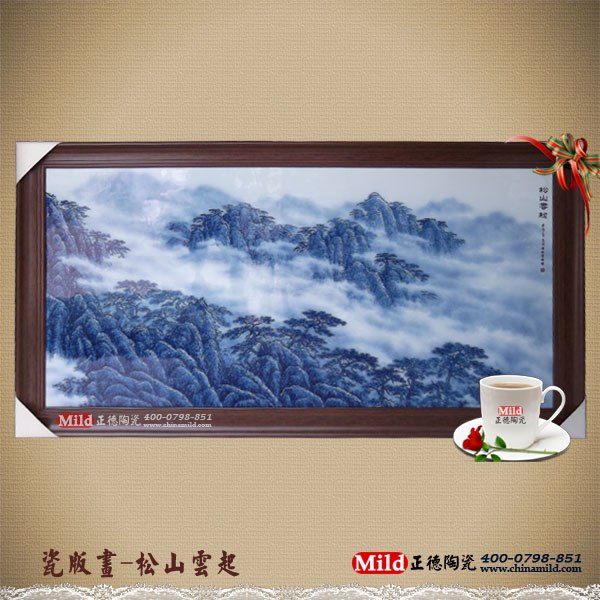 手绘高档瓷板画，清明上河图瓷板画，定做陶瓷瓷板画