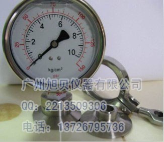60MM卫生型螺母式隔膜压力表