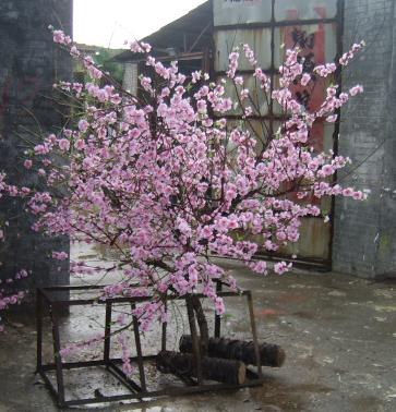 供应常青藤工厂制作仿真桃花树，仿真樱花树制作批发零售