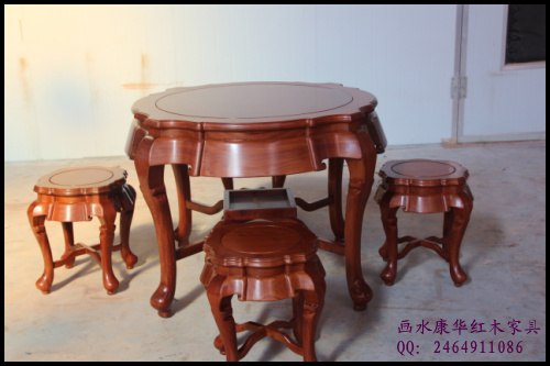 供应东阳红木家具高棉切角台