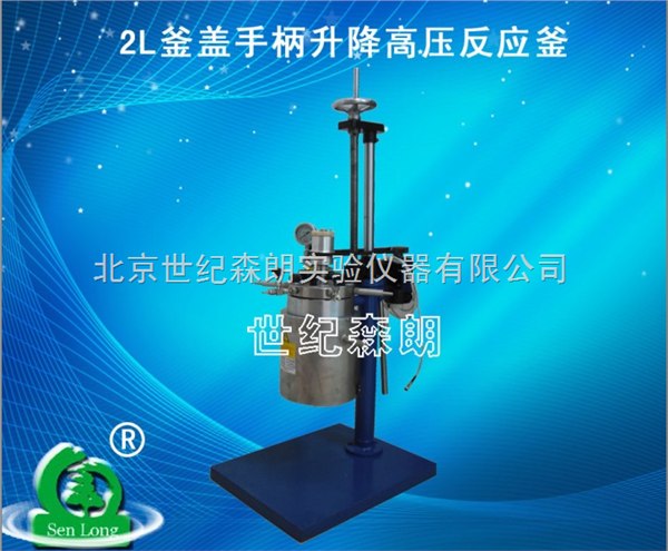 供应甘肃2L釜盖手柄升降高压反应釜