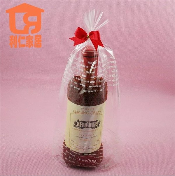 厂家直销批发PP袋单瓶红酒毛巾礼品 年货礼品批发