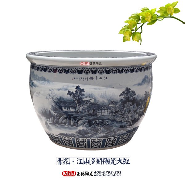 供应手绘1.2m陶瓷大缸