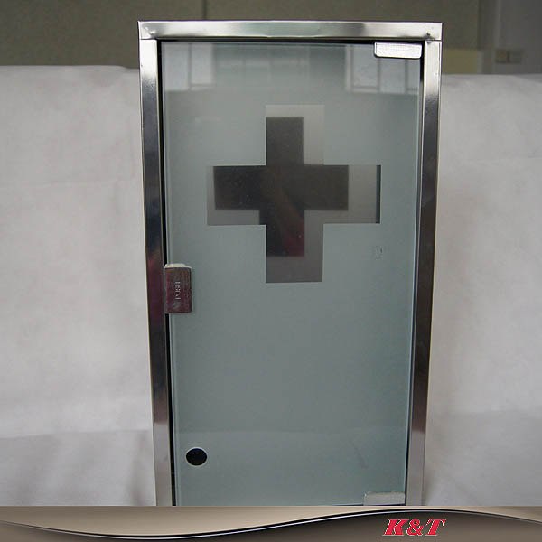 供应不锈钢长方形家用药箱	