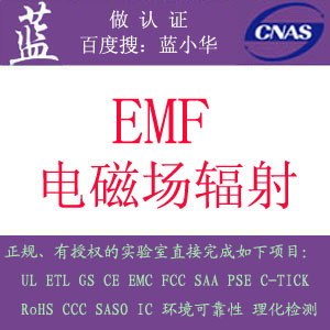 供应节能灯EMF摸底EN62493标准上海江苏浙江电磁场辐射预测