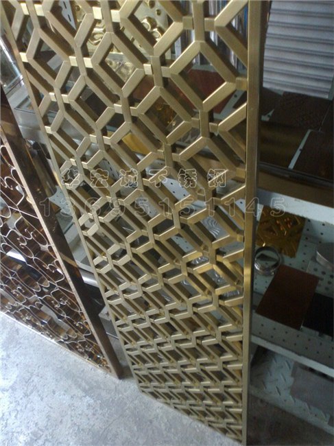 不锈钢仿铜屏风花格加工厂