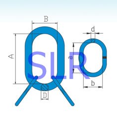 供应SLR-096 G80兰姆子母环(焊接)索具 王恒赞 锻造件 吊环 链条