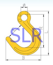 供应SLR-116带扁大开口眼型钩 索具 王恒赞 锻造件 吊环 链条