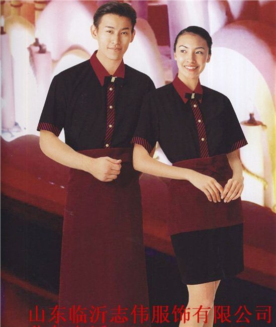 供应临沂淄博酒店工作服酒吧KTV服务员制服西餐厅服务生服务员工作服