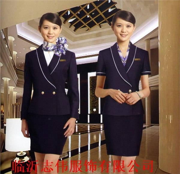 供应临沂淄博酒店前台工作服夏装女前台制服酒店经理制服夏装收银员工作服