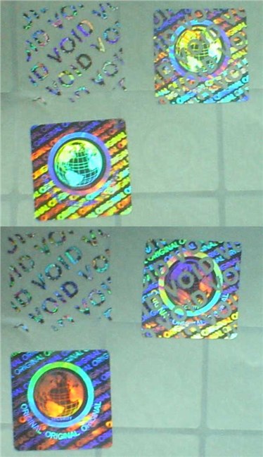供应全息VOID揭开留子防伪标 版纹烫印防伪标 不干胶防伪标