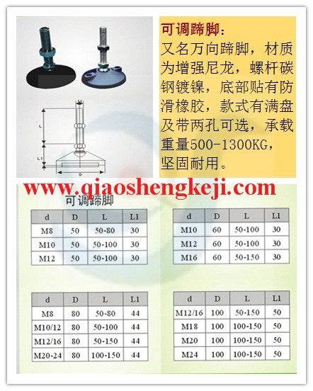 供应无锡可调蹄脚