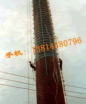 专业烟囱加固公司 烟囱安装包箍 烟囱安装竖筋 烟囱加固
