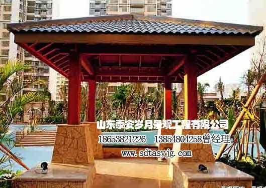 新泰、肥城【防腐木凉亭】厂家制作美观！