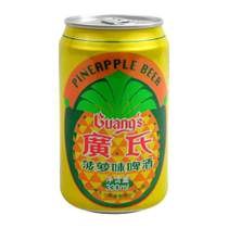 供应广东饮料啤酒 香槟 菠萝汁饮料 广氏菠萝啤酒330ml 菠萝酒 调味酒 