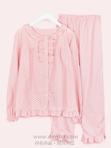 春秋圆领公主睡衣套  品牌家居服睡衣批发