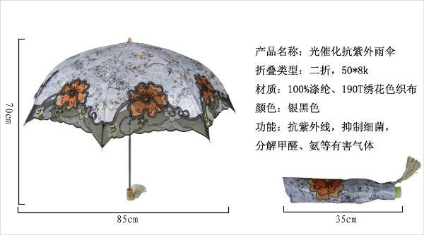 和谐光催化抗紫外雨伞AUU005
