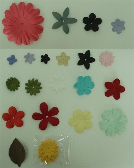 皱纹纸花片，四瓣花片，五瓣花片，六瓣花片，七瓣花片