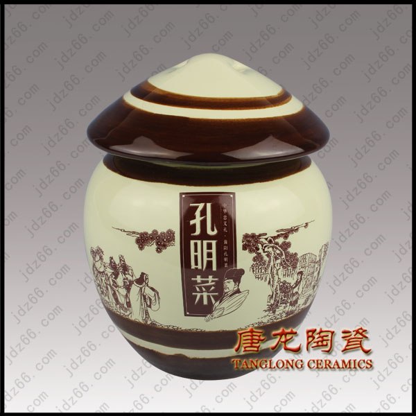 供应陶瓷泡菜坛，泡菜坛子罐定做，青花瓷罐子