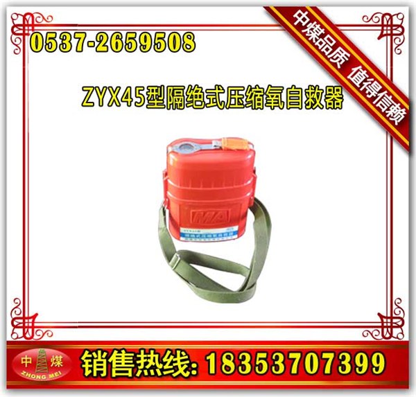 供应ZYX45压缩氧自救器，45分钟压缩氧自救器