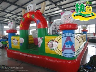 供应喜羊羊乐园 小型公园儿童充气城堡 游乐场游乐设备 室内充气玩具