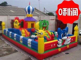 供应安德利 A-032蓝猫乐园 充气城堡 中型充气蹦床儿童 广场充气玩具