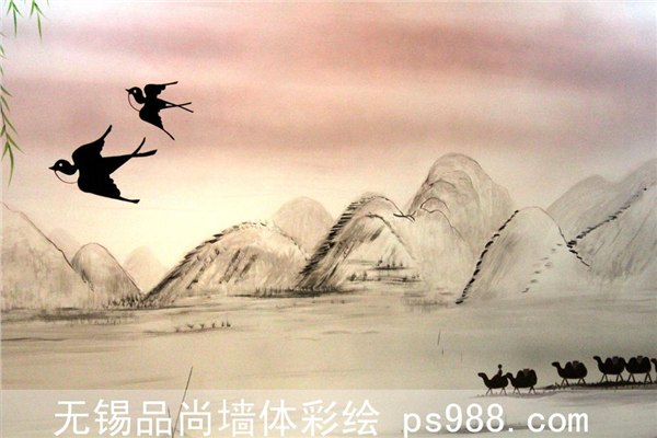 无锡墙画首选鹦鹉专业墙画公司