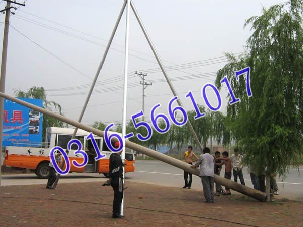 供应铝合金立杆机三脚抱杆起杆机电缆剪剥皮器运杆车
