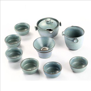 供应蕴窑高档9件套陶瓷茶具