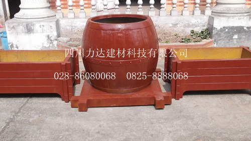 供应力达水泥仿木啤酒桶