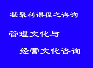 供应管理文化与经营文化咨询