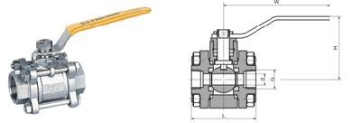 新疆阀门Q61F-16/64三片式承插焊球阀新疆
