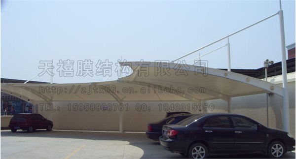 供应东阳义乌张拉膜结构景观防紫外线汽车棚