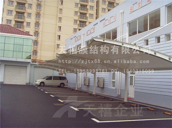 供应金华永康高档膜结构欧式户外汽车遮阳棚